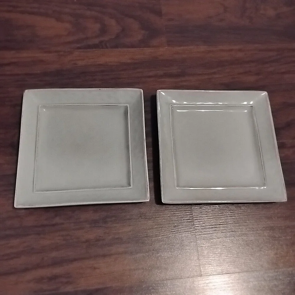 Set Of 2 Pier 1 Imports Martillo Fog ‎ Square 7 3/4